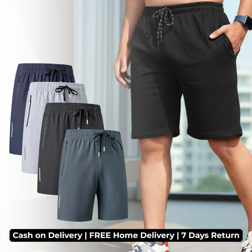 Pack of 4 Mega Offer 😍 Premium-Quality Casual Shorts For Men
