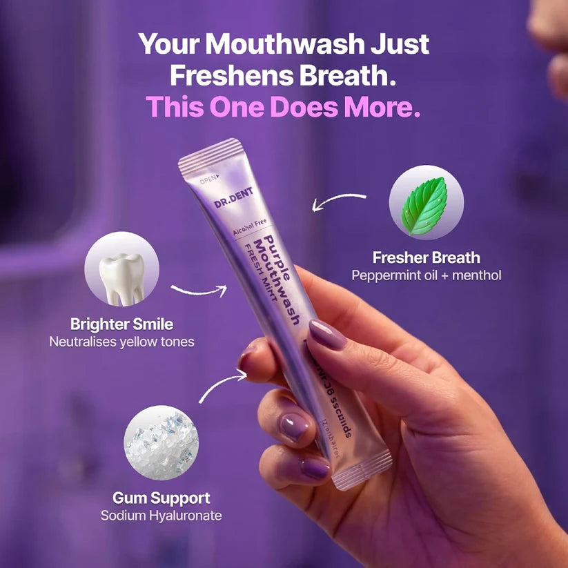 Purple Whitening Mouthwash- 20 Sachets