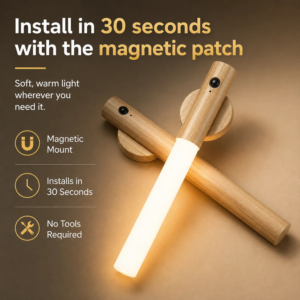 Magnetic Sensor Wall Light