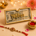 Rakhi Blessings Diya & Premium Cash Gift Envelope Combo | Raksha Bandhan Gift Set