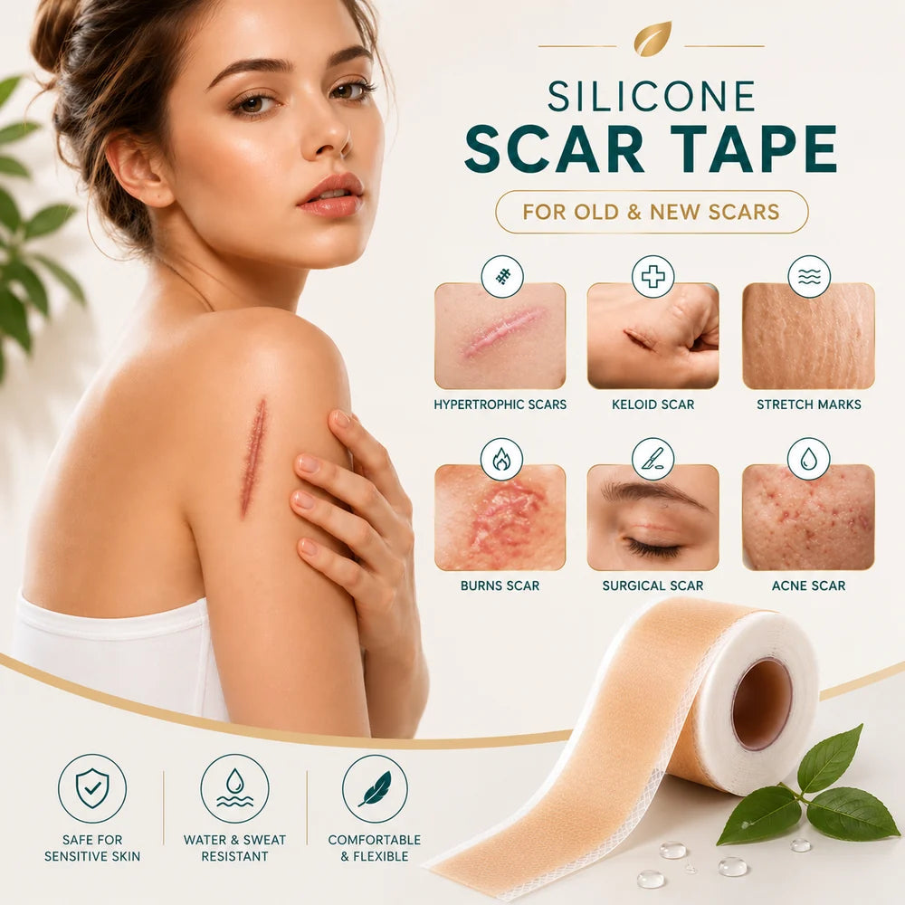 Silicone Scar Tape Sheet for Surgical, Injury & Acne Scars & Marks