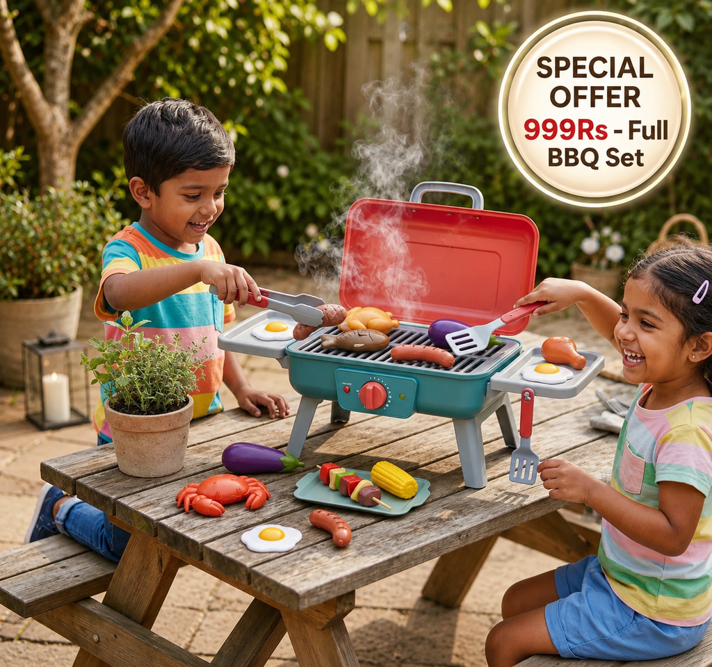 My First BBQ Grill – Kids' Kitchen with Smoke Effect and Color-Changing Food