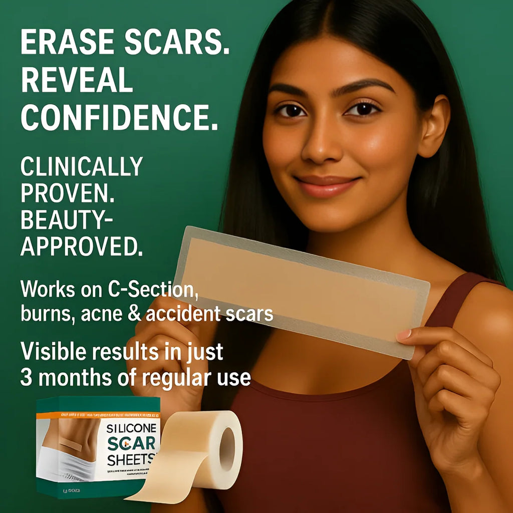 Silicone Scar Tape Sheet for Surgical, Injury & Acne Scars & Marks