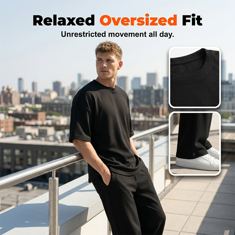 Men's T-Shirt & Wide-Leg Pants 2-Piece Set