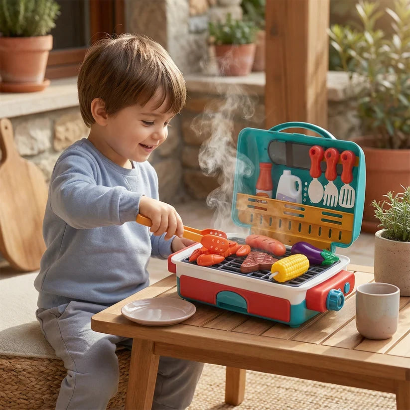 My First BBQ Grill – Kids' Kitchen with Smoke Effect and Color-Changing Food